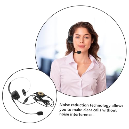 DOITOOL Single Ear Headset with Microphone, USB Computer Earphone
