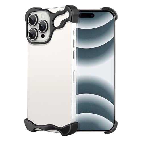 Frameless Phone Case Crafted for iPhone 16 Pro Max Black - color: Aluminum Black, size: iPhone 16 Pro Max