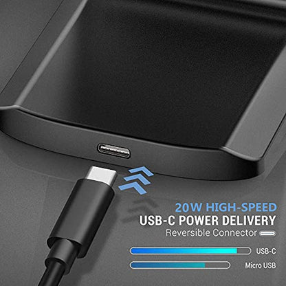 25W Fast Wireless Charger,Wireless Charging Desktop Stand for iPhone Duo/18 - color: WIth Adapter