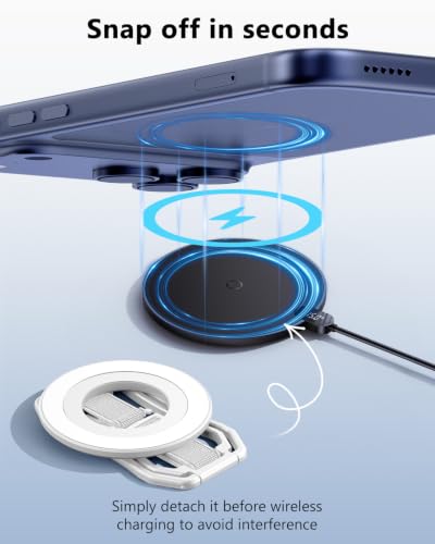 for Magsafe Phone Grip & Magnetic Ring Holder - color: Silver