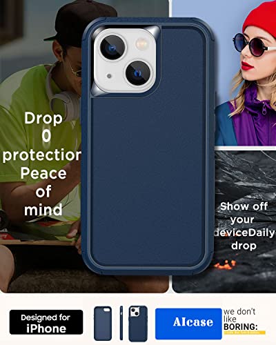 AICase for iPhone 13/iPhone 14 Case,Heavy Duty 3-Layer Rugged Pocket-Friendly Phone Case,Durable Military Grade Protection Shockproof/Drop Proof/Dust-Proof Protective Cover for iPhone 13/14(sea Blue) - color: sea blue Case