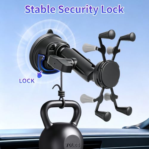 Strg Car Phone Mount with Twist-Lock Suction Cup Base for Car Windshields - size: Suction Cup Base