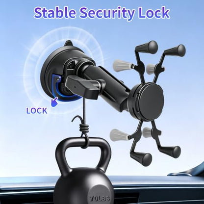 Strg Car Phone Mount with Twist-Lock Suction Cup Base for Car Windshields - size: Suction Cup Base