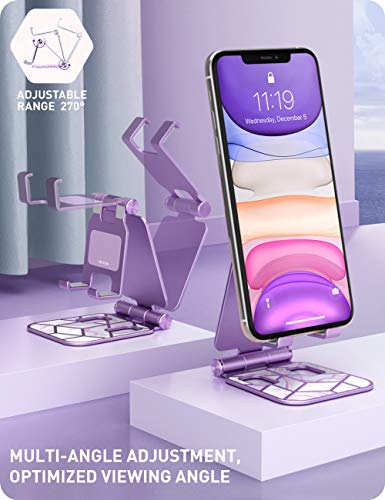 i-Blason Cell Phone Stand for Desk, Phone Holder fits All Phones, Ameth - color: purple