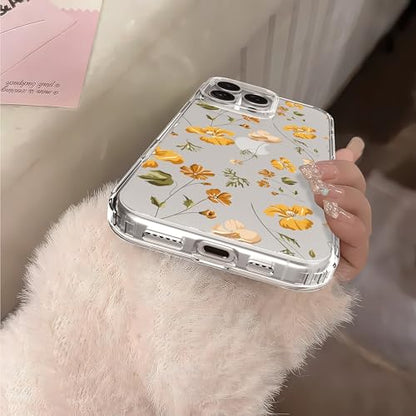 IAIYOXI Clear Case for iPhone 16 Pro, [Crystal Clear Military-Grade Drop Protection], Non-Yellowing, Slim Lightweight Transparent TPU Bumper Phone Case Cover Design - Yellow Flower - color: Yellow Flowers, size: iPhone 16 Pro