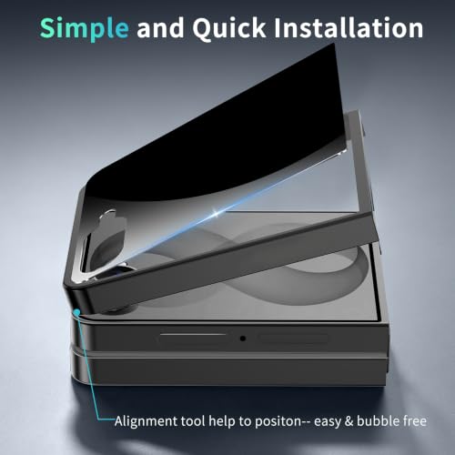 2 Pack for Samsung Galaxy Z Flip 8 Privacy Screen Protector | Outer Privacy 9H Tempered Glass Film, 25° Anti-Spy, Anti-Scratch, Easy Installation, Compatible with Z Flip 8 / Z Flip 7 - size: Galaxy Z Flip 8