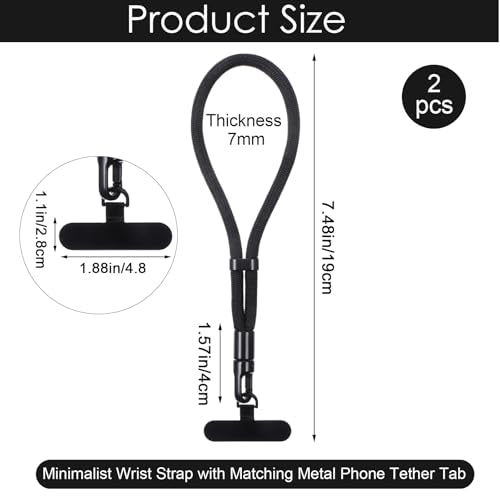 Phone Wrist Strap for Cellphone, 2PCS Adjustable Phone Lanyard Wristlet