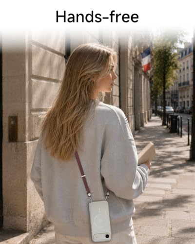 Crossbody Strap Compatible with iPhone 17/Air/Pro/Max Phone Cases & Other Device with Dual Lanyard Holes (Sienna) - color: Sienna