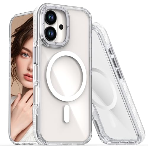 CCSmall for Apple iPhone 17 Case Clear with Magnetic Ring XC Clear | Thin Slim Anti Yellowing Transparent Crystal Cover, TPU Military Grade Shockproof Phone Case for iPhone 17 - color: Clear, size: iPhone 17