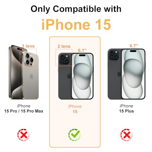 for iPhone 15 Crystal Clear Card Case, [Slim & Protection][Up to 2 Cards] Anti-Yellowing Flexible TPU Wallet Case with Card Holder 6.1" 2023 - size: iPhone 15