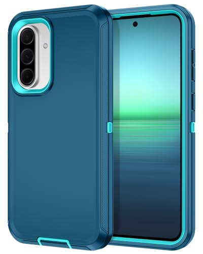I-HONVA for Samsung Galaxy A37 5G Case Shockproof Dust/Drop Proof 3-Layer Full Body Protection [Without Screen Protector] Rugged Heavy Duty Cover Case for Galaxy A37 5G,Turquoise - color: Turquoise
