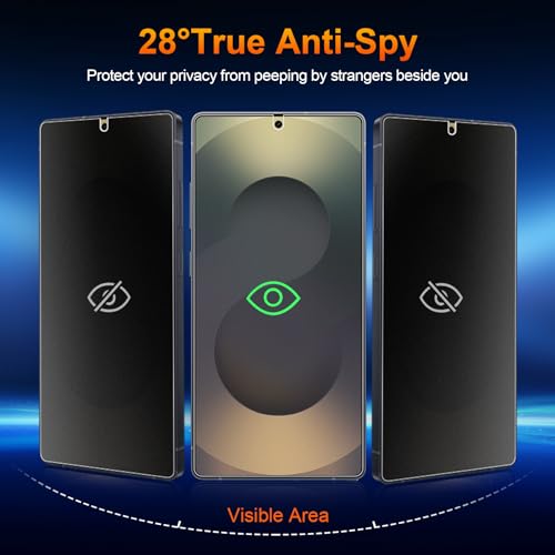 2 Pack for Samsung Galaxy S25 Ultra Anti-Glare Matte Privacy Screen Protector 6.9 inch, Smooth and Responsive Touch Flexible EPU Film, [Support Fingerprint Unlock] [Self-Healing] [Not Glass] - size: Samsung Galaxy S25 Ultra