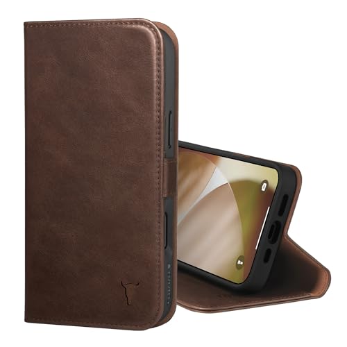 TORRO Leather Case Compatible with iPhone 17 6.3" 2025 - Premium Leather Wallet Flip Case with Kickstand and Card Slots (Compatible with Official MagSafe Chargers) - Dark Brown - color: Dark Brown, size: iPhone 17
