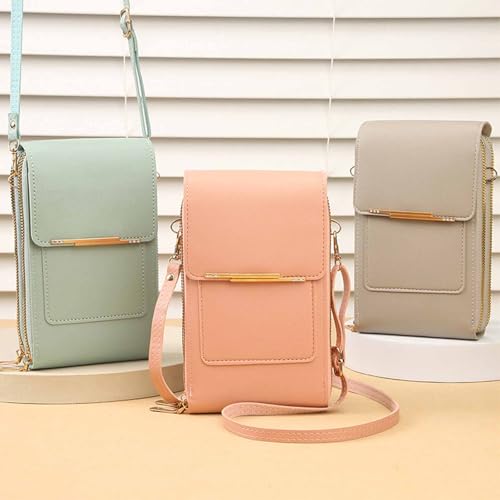 Touchscreen Phone Crossbody Bag, Multi-Card Slots & Coin Pouch, Small Crossbody Wallet for Women Travel Daily Use - color: Gray