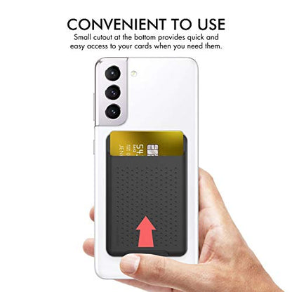 AHASTYLE Card Holder for Back of All iPhone Series A- Black - color: A- Black