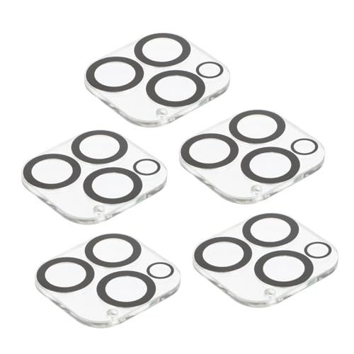 Angoily 5Pcs Scratch Tempered Lens Protectors for Pro High Definition Finger Lens Films with Easy Installation Compatible with Mobile Phone Camera Lens