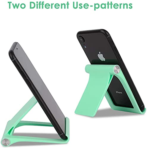 Desk Cell Phone Stand Holder Multi-Angle Adjustable Phone Desk Stand Tablet Holder for iPhone 17 16 15 14 13 12 11 Pro Max XS XR Samsung Galaxy S22 S21 S20 S10 S9 Edge Android Smartphone - color: Green