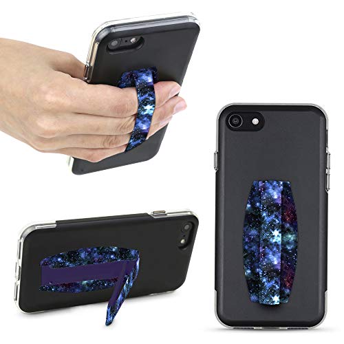 Gear Beast Universal Cell Phone Grip - Ultra Slim Elastic Finger Holder & Phone Stand - color: Navy Tartans