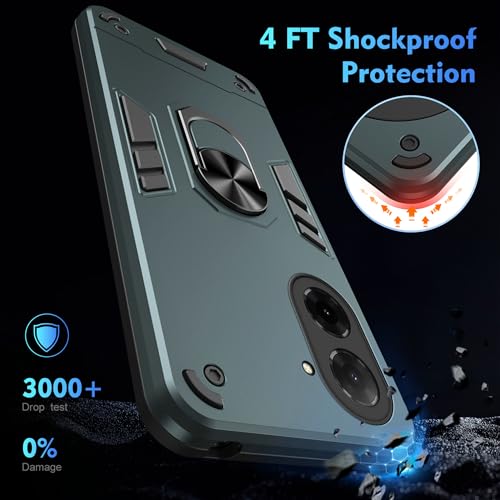 Compatible with Xiaomi Redmi A5 4G Case, Scratch Resistant Magnetism Kickstand for Poco C71 Phone Case Green - color: HY-GZS-green, size: Xiaomi Redmi A5 4G / POCO C71