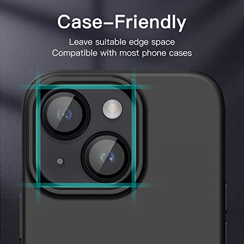JETech Camera Lens Protector for iPhone 14/14 Plus, Midnight, 1 Set - color: Midnight