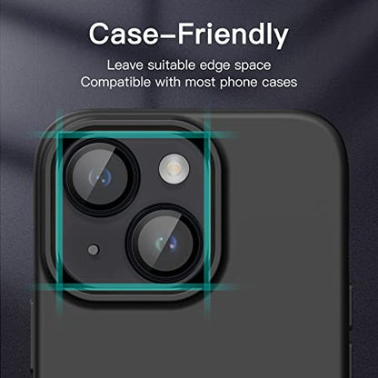 JETech Camera Lens Protector for iPhone 14/14 Plus, Midnight, 1 Set - color: Midnight