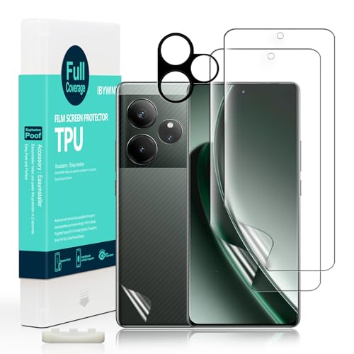Ibywind for Realme GT 6 5G/GT 6T 5G Screen Protector,2-Pack,Hydrogel Film with Camera Lens Protector,Easy Installation Tool,Bubble-Free,Fingerprint Unlock Compatible,Anti-Shatter,Anti-Scratch