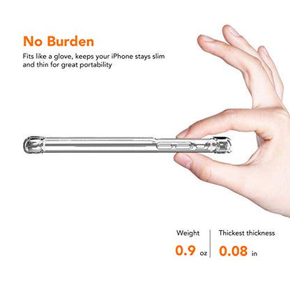 Upgrade Clear Card Case Compatible with iPhone 12/12 Pro 6.1 inch, Slim Fit Thin Protective Soft TPU Shock-Absorbing Wallet Case with Card Holder - size: iPhone 12 Pro
