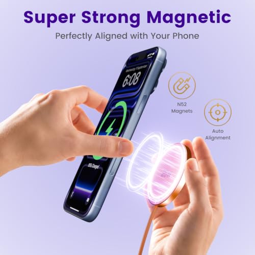 MagSafe 25W Wireless Charger for Apple Magnetic Fast Charging Pad - color: Orange