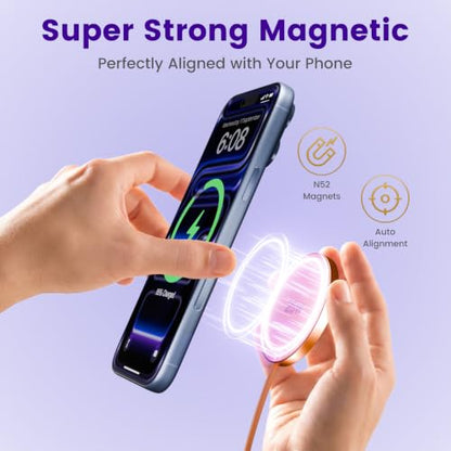 MagSafe 25W Wireless Charger for Apple Magnetic Fast Charging Pad - color: Orange