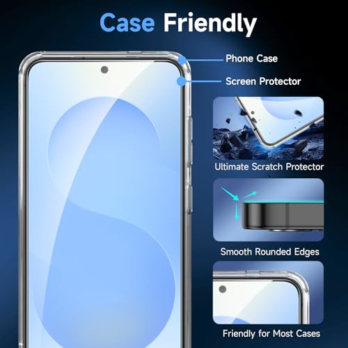 LYWHL 2-Pack Samsung Galaxy S25 Plus Screen Protector, Tempered Glass for S25+ with Alignment Frame, Sensitive Touch & Fingerprint Unlock, Anti-Scratch Case Friendly Bubble Free Easy Install HD Clear - size: Samsung Galaxy S25 Plus