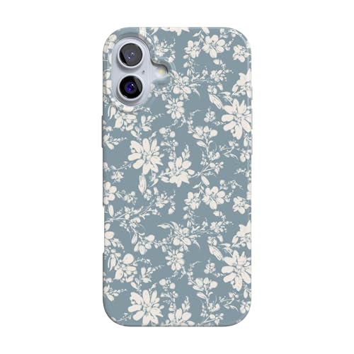 Casely iPhone 16 Case | Afternoon Tea | Blue Floral | Compatible with MagSafe | Classic Ultra Thin Design - color: Afternoon Tea | Blue Floral, size: Iphone 16