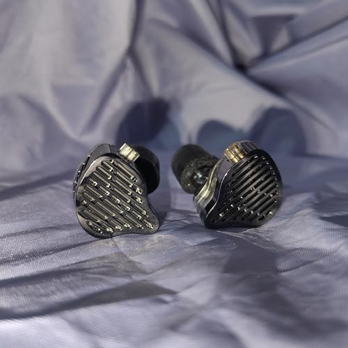 KZ x HBB PR2 in Ear Monitor Earphones 13.2mm Planar Magnetic Driver HiFi Wired Headphone Noise Cancelling IEM Earbuds with Detachable 2 Pin Silver-Plated Cable for Audiophile (Without Mic) - color: SolidBlack