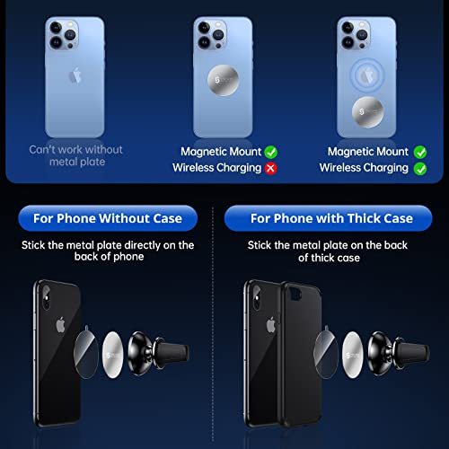 SYNCWIRE Magnetic Phone Holder for Car, 360° Rotatable Super Strong Magnets Air Vent Cell Phone Car Mount Compatible with iPhone, Android, Samsung