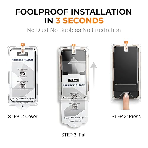 Didisky [Dust-Free Installation For Samsung Galaxy A16 4G,5G Screen Protector, 3 Pack, Auto-Alignment Box For Zero Bubbles, [Seamless Black Edge] Full Coverage Tempered Glass, Case Friendly