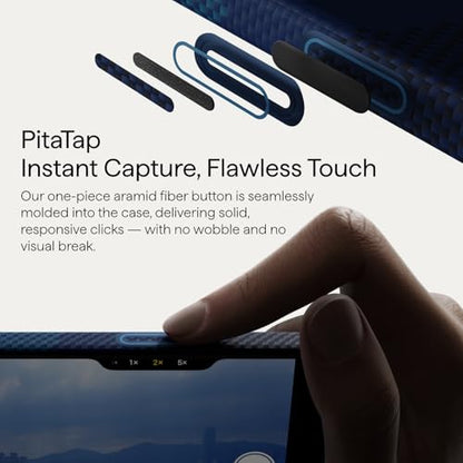 pitaka for iPhone 17 Pro Case 6.3" with Camera Control Button, Compatible with MagSafe, Ultra-Slim Case with Caseless Touch Feeling, 1500D Aramid Fiber Woven, Over the Horizon - color: Over the Horizon