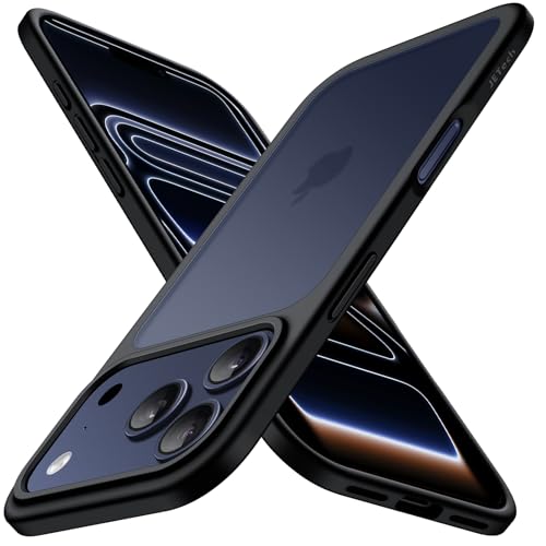 JETech Matte Case for iPhone 17 Pro Max, Black | Military-Grade Protection, Frosted Matte Back, Anti-Fingerprint Finish, Shockproof Design, Minimalist Style - color: Black, size: iPhone 17 Pro Max