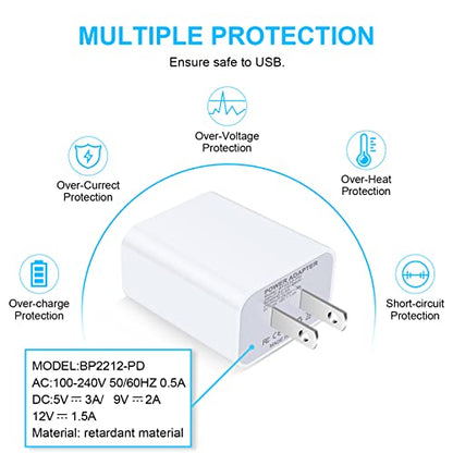 USB C Fast Charger, 20W USB C Power Adapter Fast Charging Block Cube Head - color: White1