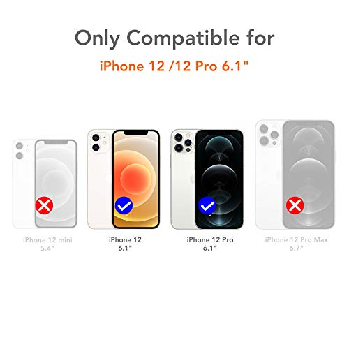 Upgrade Clear Card Case Compatible with iPhone 12/12 Pro 6.1 inch, Slim Fit Thin Protective Soft TPU Shock-Absorbing Wallet Case with Card Holder - size: iPhone 12 Pro