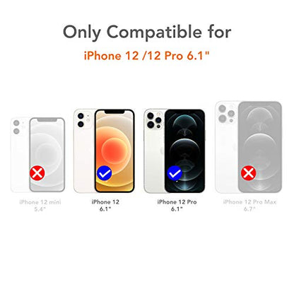 Upgrade Clear Card Case Compatible with iPhone 12/12 Pro 6.1 inch, Slim Fit Thin Protective Soft TPU Shock-Absorbing Wallet Case with Card Holder - size: iPhone 12 Pro