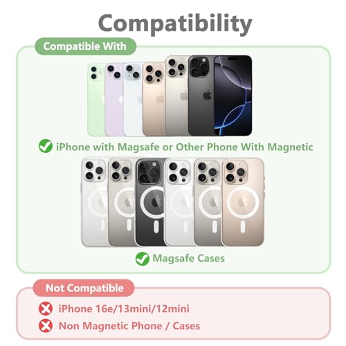 Stripe Magnetic Wallet for Magsafe Compatible with iPhone 17/16/15/14/13/12 Series Pro Max Plus Air (Phone Magnet Card Holder Fit 3 Cards for Women Girl Lether Mag Safe Wallets Blue) - color: Stripes (Blue & White)