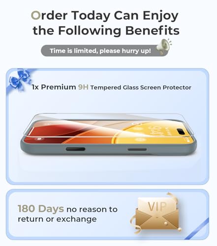 Magnetic for iPhone 17 Pro Max Case with Integrated Camera Protection, [Seamless Work with Magsafe] [Military Grade Shockproof] [Covered Camera Control Button] Case for iPhone 17 Pro Max 6.9'', Gray - color: Gray