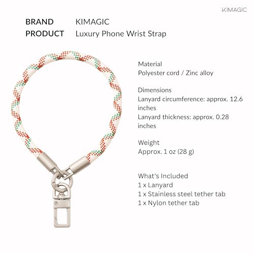KIMAGIC Korean Dopamine Phone Wrist Strap - Handmade Thickened Phone Lanyard, Anti-Drop Hands-Free Charm - color: 07 Premium Sage Green