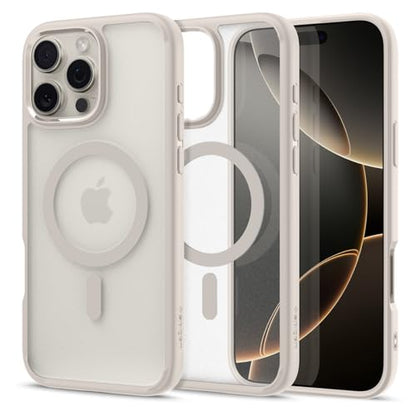 Spigen for iPhone 16 Pro Case, Ultra Hybrid MagFit [Anti-Yellowing] [Compatible with Magsafe] - Frost Natural Titanium - color: Frost Natural Titanium, size: iPhone 16 Pro