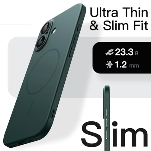 JETech Magnetic Slim Case for iPhone 17, Midnight Green - color: Midnight Green, size: iPhone 17