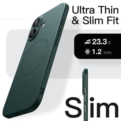 JETech Magnetic Slim Case for iPhone 17, Midnight Green - color: Midnight Green, size: iPhone 17