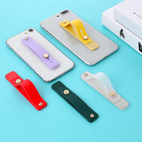 Cobee Phone Loop Finger Holder, 5pcs Cellphone Straps Universal Kickstand - color: Yellow, Purple, White, Green, Red