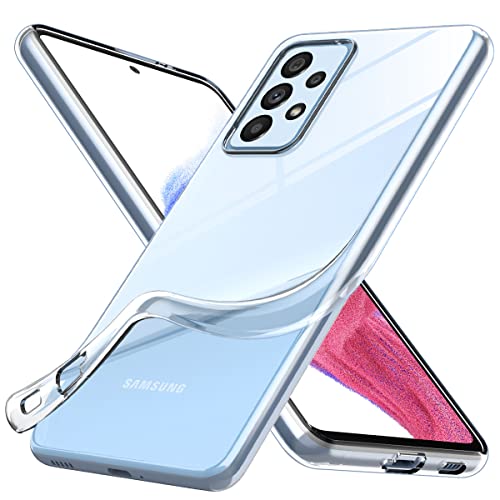 Silicone Clear Samsung Galaxy A53 Case,Ultra Thin with Comfort Grip | Soft Slim-Fit TPU Galaxy A53 Phone Cover,Non-Slip,Shockproof Protection,Scrath-Resistant - size: A53