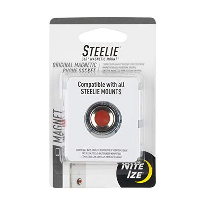 Nite Ize Steelie Magnetic Phone Socket - Strong Dashboard Mount Phone Socket for a Secure Hold - Smooth Glide - Adjustable Viewing - Works with Steelie Mounts - style: Phone Socket