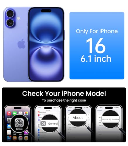 Mkeke for iPhone 16 Case Clear, [Not Yellowing] [16FT Military-Grade Drop Protection], Slim Clear iPhone 16 Case for Apple iPhone 16 with Shockproof Bumper 2024 - size: for iPhone 16 Case 6.1"