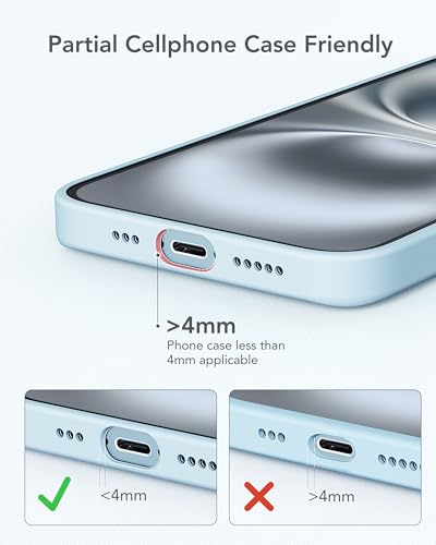 charmast Mini Portable Charger USB-C Connector, 5000mAh Small Power Bank - color: White